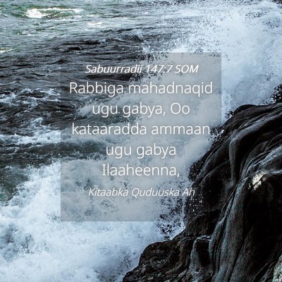 Picture 04 - Sabuurradii 147:7 SOM - Rabbiga mahadnaqid ugu gabya, Oo kataaradda - Bible Verse Picture