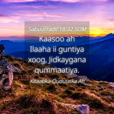 Picture 04 - Sabuurradii 18:32 SOM - Kaasoo ah Ilaaha ii guntiya xoog, Jidkaygana - Bible Verse Picture