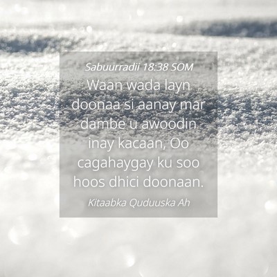 Picture 04 - Sabuurradii 18:38 SOM - Waan wada layn doonaa si aanay mar dambe u - Bible Verse Picture
