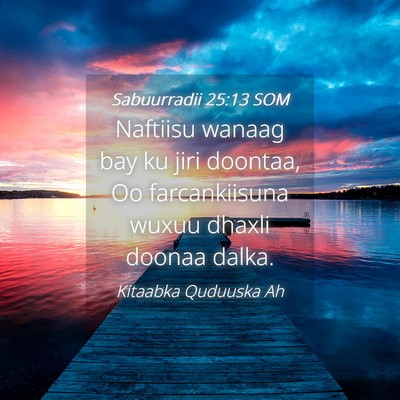 Picture 04 - Sabuurradii 25:13 SOM - Naftiisu wanaag bay ku jiri doontaa, Oo - Bible Verse Picture