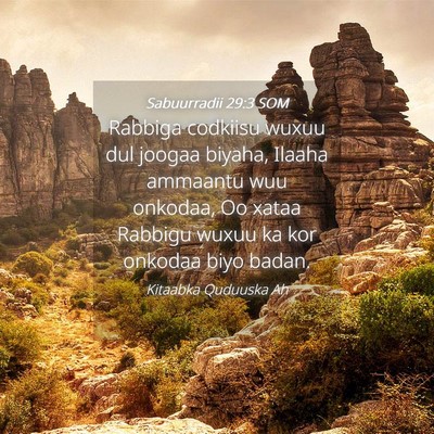 Picture 04 - Sabuurradii 29:3 SOM - Rabbiga codkiisu wuxuu dul joogaa biyaha, Ilaaha - Bible Verse Picture