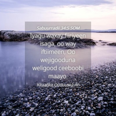 Picture 04 - Sabuurradii 34:5 SOM - Iyagu waxay fiiriyeen isaga, oo way iftiimeen, Oo - Bible Verse Picture