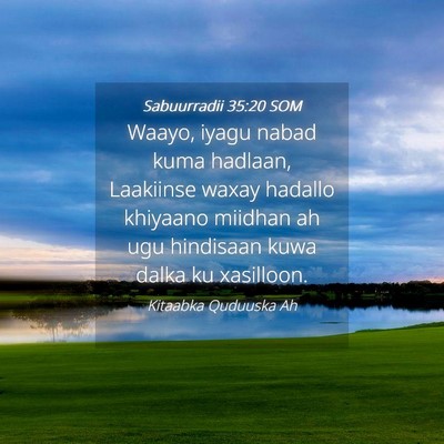 Picture 04 - Sabuurradii 35:20 SOM - Waayo, iyagu nabad kuma hadlaan, Laakiinse waxay - Bible Verse Picture
