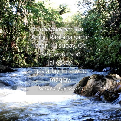 Picture 04 - Sabuurradii 40:1 SOM - Anigu Rabbiga samir baan ku sugay, Oo isna wuu i - Bible Verse Picture
