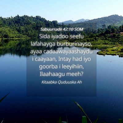 Picture 04 - Sabuurradii 42:10 SOM - Sida iyadoo seefu lafahayga burburinayso, ayaa - Bible Verse Picture
