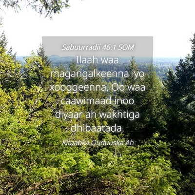 Picture 04 - Sabuurradii 46:1 SOM - Ilaah waa magangalkeenna iyo xooggeenna, Oo waa - Bible Verse Picture