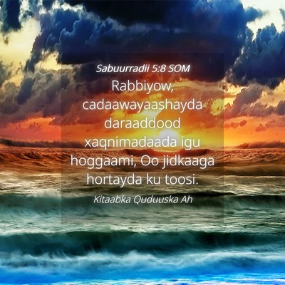 Picture 04 - Sabuurradii 5:8 SOM - Rabbiyow, cadaawayaashayda daraaddood - Bible Verse Picture
