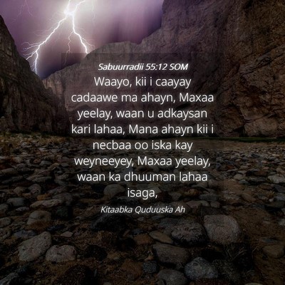 Picture 04 - Sabuurradii 55:12 SOM - Waayo, kii i caayay cadaawe ma ahayn, Maxaa - Bible Verse Picture
