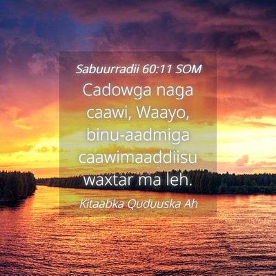 Picture 04 - Sabuurradii 60:11 SOM - Cadowga naga caawi, Waayo, binu-aadmiga - Bible Verse Picture