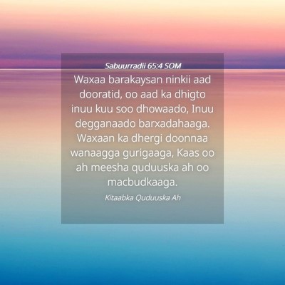 Picture 04 - Sabuurradii 65:4 SOM - Waxaa barakaysan ninkii aad dooratid, oo aad ka - Bible Verse Picture
