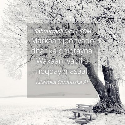Picture 04 - Sabuurradii 69:11 SOM - Markaan joonyado dhar ka dhigtayna, Waxaan iyagii - Bible Verse Picture