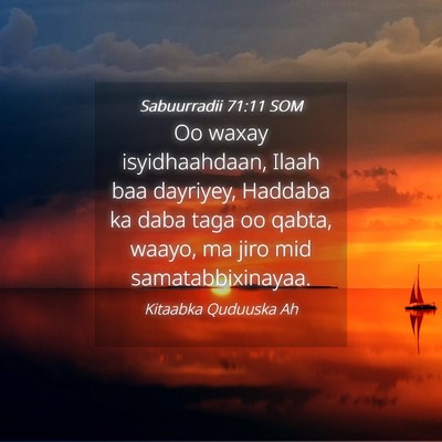 Picture 04 - Sabuurradii 71:11 SOM - Oo waxay isyidhaahdaan, Ilaah baa dayriyey, - Bible Verse Picture