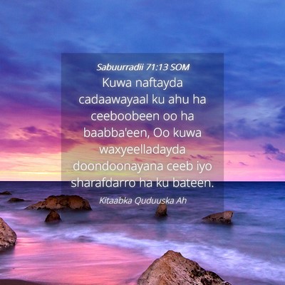 Picture 04 - Sabuurradii 71:13 SOM - Kuwa naftayda cadaawayaal ku ahu ha ceeboobeen oo - Bible Verse Picture