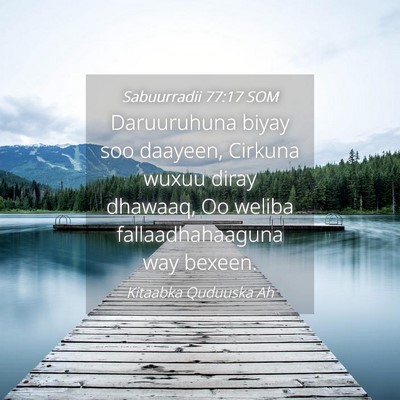 Picture 04 - Sabuurradii 77:17 SOM - Daruuruhuna biyay soo daayeen, Cirkuna wuxuu - Bible Verse Picture