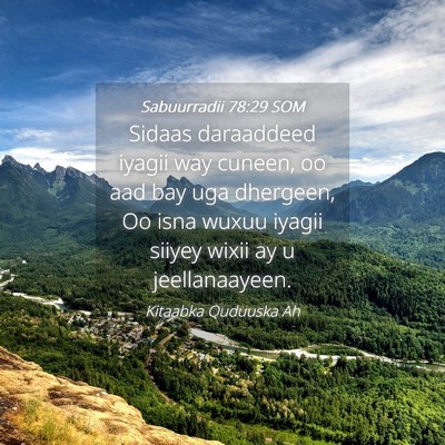 Picture 04 - Sabuurradii 78:29 SOM - Sidaas daraaddeed iyagii way cuneen, oo aad bay - Bible Verse Picture