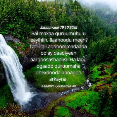 Picture 04 - Sabuurradii 79:10 SOM - Bal maxaa quruumuhu u leeyihiin, Ilaahoodu meeh? - Bible Verse Picture