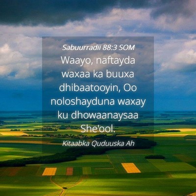 Picture 04 - Sabuurradii 88:3 SOM - Waayo, naftayda waxaa ka buuxa dhibaatooyin, Oo - Bible Verse Picture