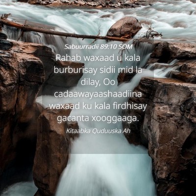 Picture 04 - Sabuurradii 89:10 SOM - Rahab waxaad u kala burburisay sidii mid la - Bible Verse Picture