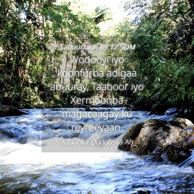 Picture 04 - Sabuurradii 89:12 SOM - Woqooyi iyo koonfurba adigaa abuuray, Taaboor iyo - Bible Verse Picture