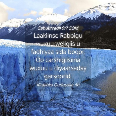 Picture 04 - Sabuurradii 9:7 SOM - Laakiinse Rabbigu wuxuu weligiis u fadhiyaa sida - Bible Verse Picture