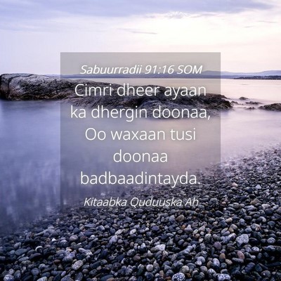 Picture 04 - Sabuurradii 91:16 SOM - Cimri dheer ayaan ka dhergin doonaa, Oo waxaan - Bible Verse Picture