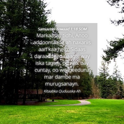 Picture 04 - Samuu'eel Kowaad 1:18 SOM - Markaasay tidhi, Anoo addoontaada ah naxariis aan - Bible Verse Picture