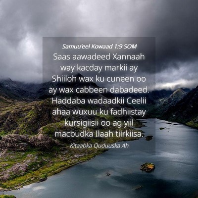 Picture 04 - Samuu'eel Kowaad 1:9 SOM - Saas aawadeed Xannaah way kacday markii ay - Bible Verse Picture