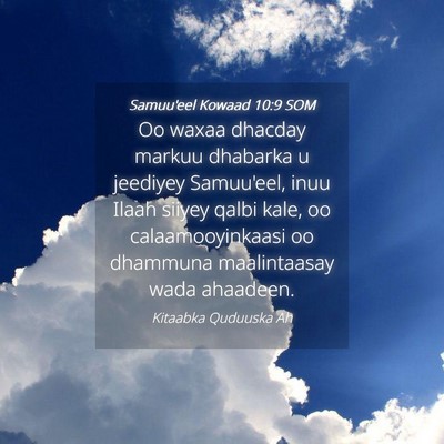 Picture 04 - Samuu'eel Kowaad 10:9 SOM - Oo waxaa dhacday markuu dhabarka u jeediyey - Bible Verse Picture