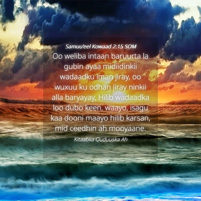 Picture 04 - Samuu'eel Kowaad 2:15 SOM - Oo weliba intaan baruurta la gubin ayaa - Bible Verse Picture