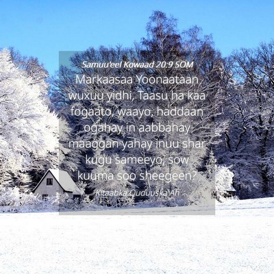 Picture 04 - Samuu'eel Kowaad 20:9 SOM - Markaasaa Yoonaataan wuxuu yidhi, Taasu ha kaa - Bible Verse Picture