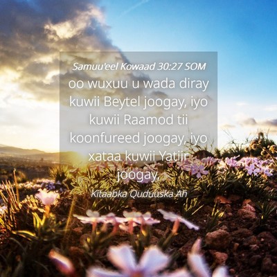 Picture 04 - Samuu'eel Kowaad 30:27 SOM - oo wuxuu u wada diray kuwii Beytel joogay, iyo - Bible Verse Picture