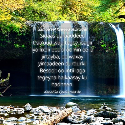 Picture 04 - Samuu'eel Kowaad 30:9 SOM - Sidaas daraaddeed Daa'uud wuu tegey, isagii iyo - Bible Verse Picture