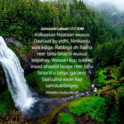 Picture 04 - Samuu'eel Labaad 12:7 SOM - Kolkaasaa Naataan wuxuu Daa'uud ku yidhi, - Bible Verse Picture