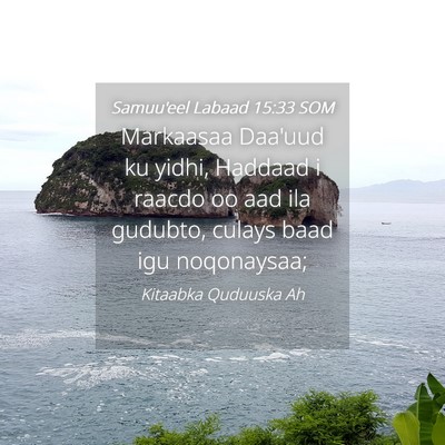 Picture 04 - Samuu'eel Labaad 15:33 SOM - Markaasaa Daa'uud ku yidhi, Haddaad i raacdo oo - Bible Verse Picture