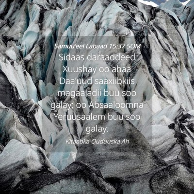 Picture 04 - Samuu'eel Labaad 15:37 SOM - Sidaas daraaddeed Xuushay oo ahaa Daa'uud - Bible Verse Picture