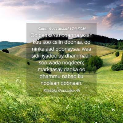 Picture 04 - Samuu'eel Labaad 17:3 SOM - Oo dadka oo dhanna waan kuu soo celin doonaa, oo - Bible Verse Picture