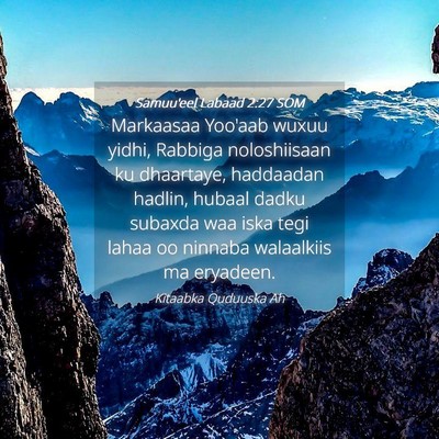 Picture 04 - Samuu'eel Labaad 2:27 SOM - Markaasaa Yoo'aab wuxuu yidhi, Rabbiga - Bible Verse Picture