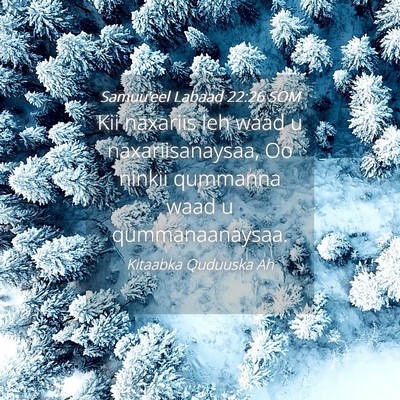 Picture 04 - Samuu'eel Labaad 22:26 SOM - Kii naxariis leh waad u naxariisanaysaa, Oo - Bible Verse Picture