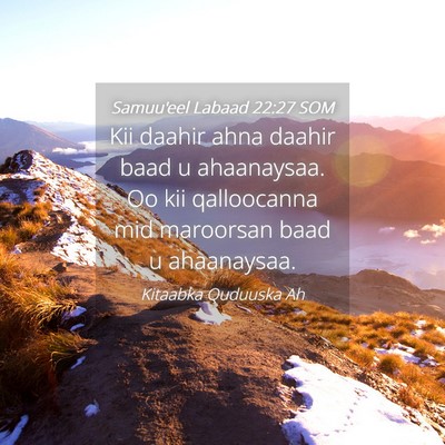 Picture 04 - Samuu'eel Labaad 22:27 SOM - Kii daahir ahna daahir baad u ahaanaysaa. Oo kii - Bible Verse Picture