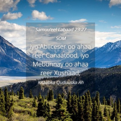 Picture 04 - Samuu'eel Labaad 23:27 SOM - iyo Abiiceser oo ahaa reer Canaatood, iyo - Bible Verse Picture