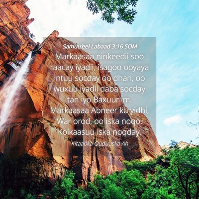 Picture 04 - Samuu'eel Labaad 3:16 SOM - Markaasaa ninkeedii soo raacay iyadii, isagoo - Bible Verse Picture