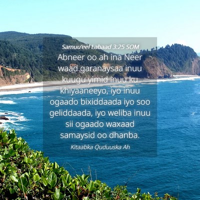 Picture 04 - Samuu'eel Labaad 3:25 SOM - Abneer oo ah ina Neer waad garanaysaa inuu kuugu - Bible Verse Picture
