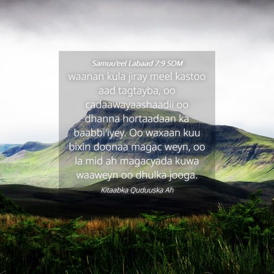 Picture 04 - Samuu'eel Labaad 7:9 SOM - waanan kula jiray meel kastoo aad tagtayba, oo - Bible Verse Picture