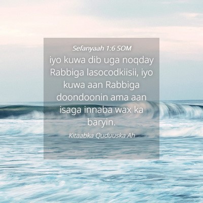 Picture 04 - Sefanyaah 1:6 SOM - iyo kuwa dib uga noqday Rabbiga lasocodkiisii, - Bible Verse Picture