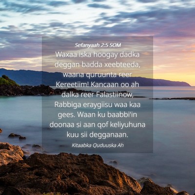 Picture 04 - Sefanyaah 2:5 SOM - Waxaa iska hoogay dadka deggan badda xeebteeda, - Bible Verse Picture