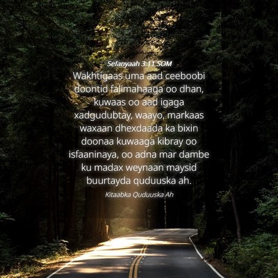 Picture 04 - Sefanyaah 3:11 SOM - Wakhtigaas uma aad ceeboobi doontid falimahaaga - Bible Verse Picture