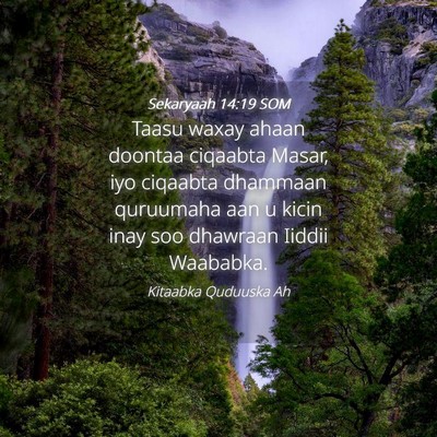 Picture 04 - Sekaryaah 14:19 SOM - Taasu waxay ahaan doontaa ciqaabta Masar, iyo - Bible Verse Picture