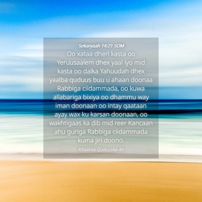 Picture 04 - Sekaryaah 14:21 SOM - Oo xataa dheri kasta oo Yeruusaalem dhex yaal iyo - Bible Verse Picture