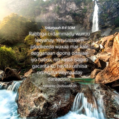 Picture 04 - Sekaryaah 8:4 SOM - Rabbiga ciidammadu wuxuu leeyahay, Yeruusaalem - Bible Verse Picture