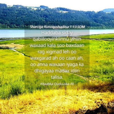 Picture 04 - Sharciga Kunoqoshadiisa 1:13 SOM - Haddaba siday qabiilooyinkiinnu yihiin waxaad - Bible Verse Picture
